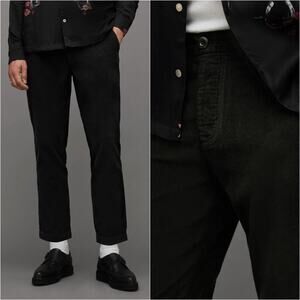 All Saints Men's Sleid Cropped Slim Corduroy Trousers sz 30